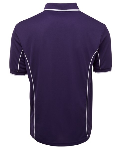 Picture of Podium Mens Piping Polo Shirt 100% Polyester Pique Knit