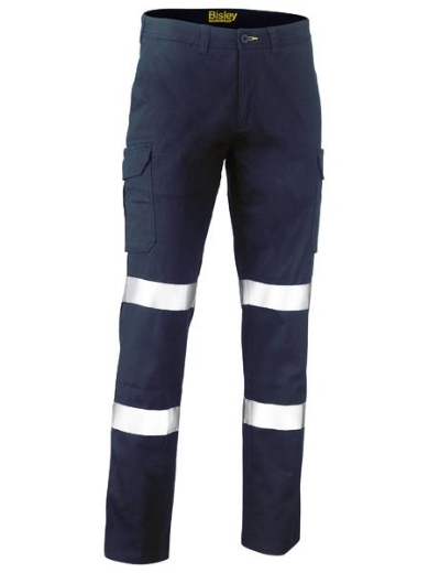 Picture of Bisley Stretch Cotton Drill Cargo Pants with Biomotion Stretch Reflective Tape