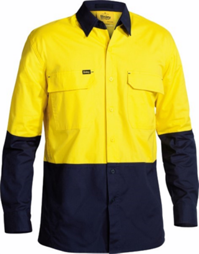 Picture of Bisley Mens X Airflow Long Sleeve Work Shirt 100% Cotton Ripstop