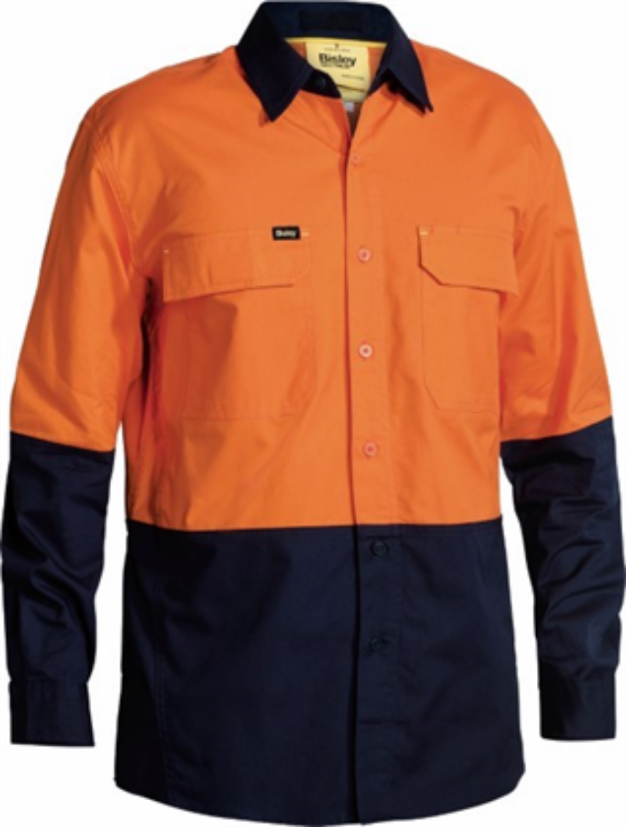 Picture of Bisley Mens X Airflow Long Sleeve Work Shirt 100% Cotton Ripstop