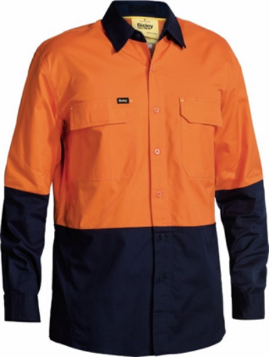 Picture of Bisley Mens X Airflow Long Sleeve Work Shirt 100% Cotton Ripstop