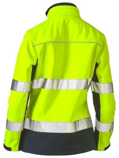 Picture of Bisley Ladies Two Tone Hi Vis Soft Shell Jacket with Reflective Tape