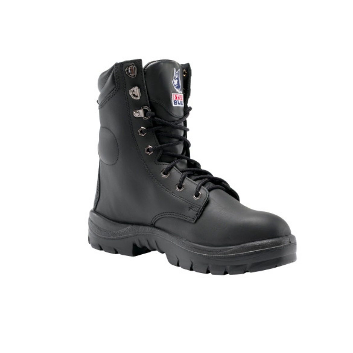 Picture of Steel Blue Portland High Leg 170mm Lace up Boot Nitrile Sole
