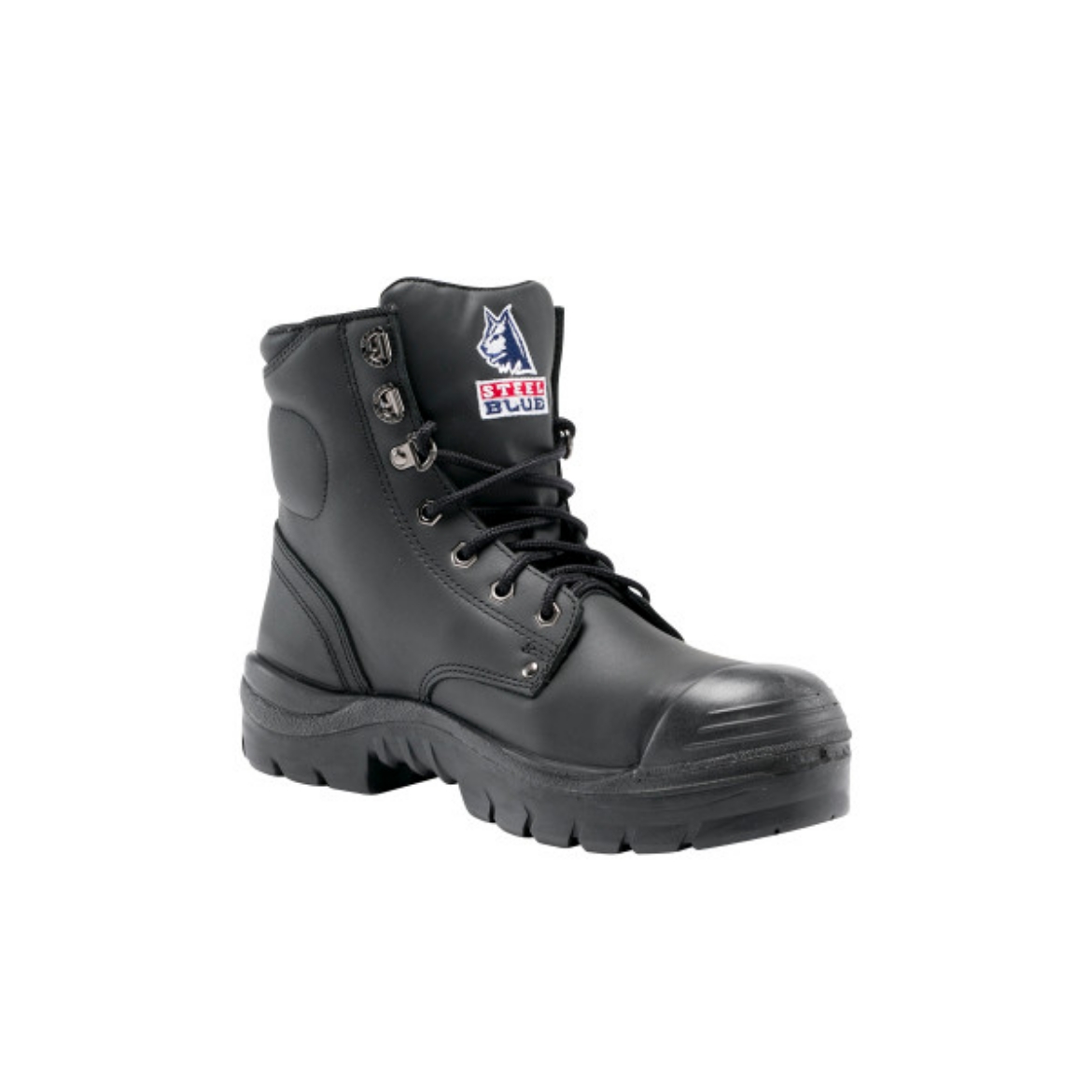 Picture of Steel Blue Argyle Lace Up Boot Nitrile Sole and Bump Cap