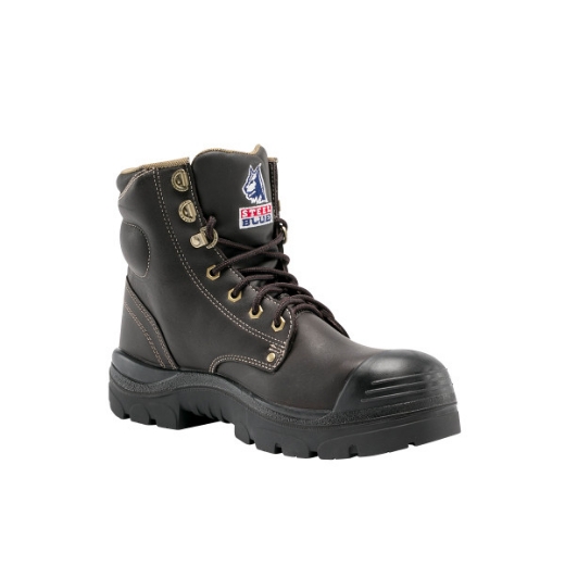 Picture of Steel Blue Argyle Lace Up Boot Nitrile Sole and Bump Cap