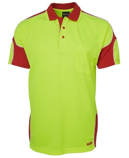 Picture of JB's Hi Vis Arm Panel Polo Shirt Short Sleeve 100% Polyester 2 Tone
