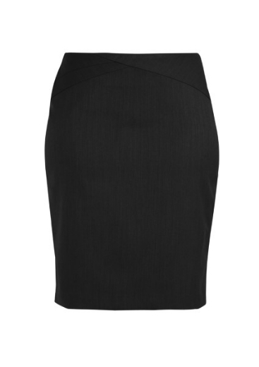 Picture of Biz Corporates Ladies Chevron Band Wool Stretch Skirt