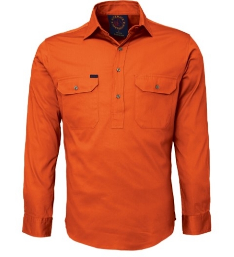 Picture of Ritemate Cotton Drill Shirt Closed Front Long Sleeve