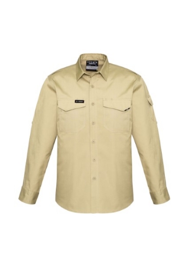 Picture of Syzmik Mens Rugged Cooling Shirt 100% Cotton Ripstop Long Sleeve