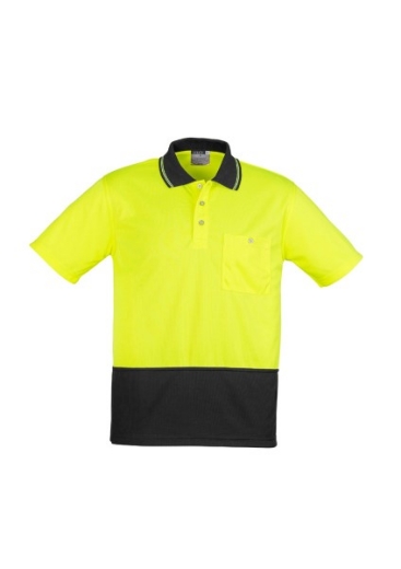 Picture of Syzmik Unisex Hi Vis Basic Spliced Polo Shirt 100% Polyester Short Sleeve