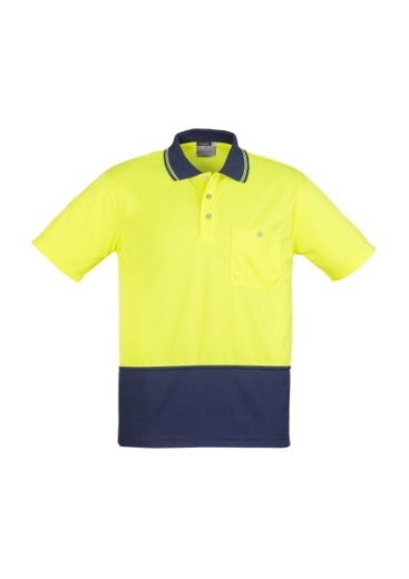 Picture of Syzmik Unisex Hi Vis Basic Spliced Polo Shirt 100% Polyester Short Sleeve