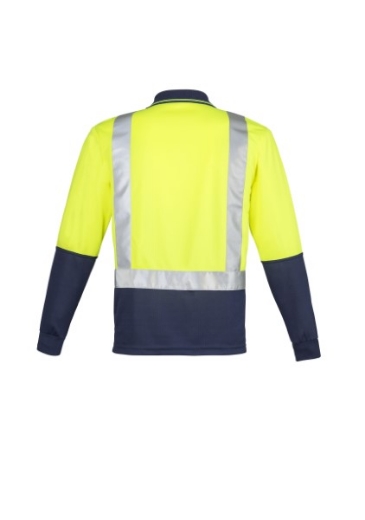 Picture of Syzmik Mens Day/Night 2 Tone 100% Polyester Long Sleeve Polo Shirt