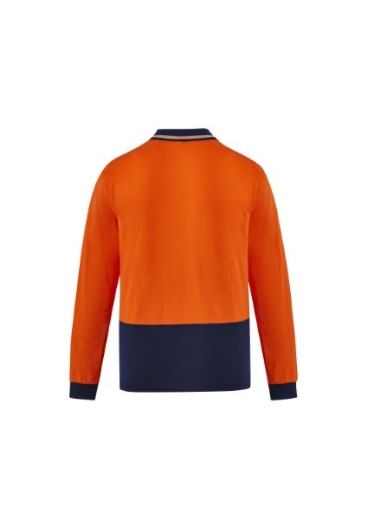 Picture of Syzmik Mens Hi-Vis Polo Shirt 100% Cotton Long Sleeve
