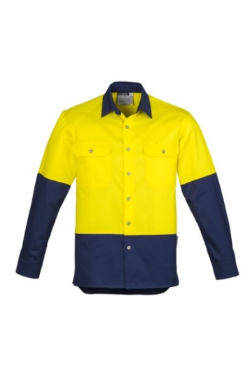 Picture of Syzmik Mens Shirt Mid Weight Cotton Twill Long Sleeve