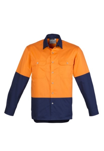 Picture of Syzmik Mens Shirt Mid Weight Cotton Twill Long Sleeve