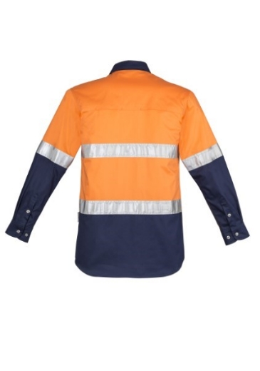 Picture of Syzmik Mens Hi Vis Spliced Industrial Shirt Hoop Taped