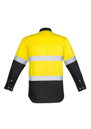 Picture of Syzmik Mens Hi Vis Spliced Industrial Shirt Hoop Taped
