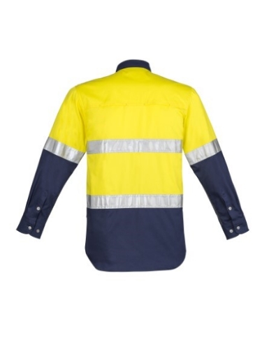 Picture of Syzmik Mens Hi Vis Spliced Industrial Shirt Hoop Taped