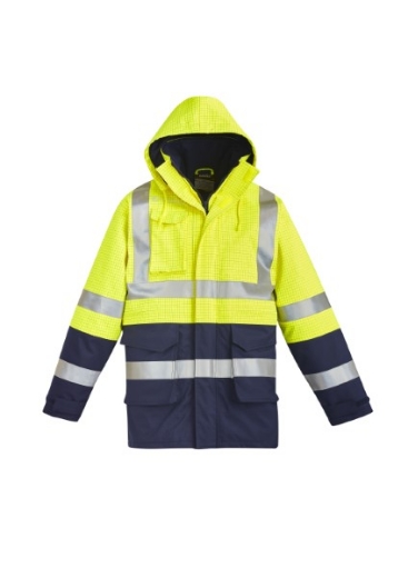 Picture of Syzmik Flame Resistant Arc Rated Anti Static Waterproof Jacket with Reflective Tape HRC2, ATPV 16.8cal