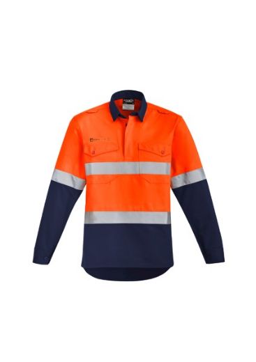 Picture of Syzmik Flame Resistant Shirt Closed Front with Reflective Tape Metatech HRC2, ATPV 9.1cal