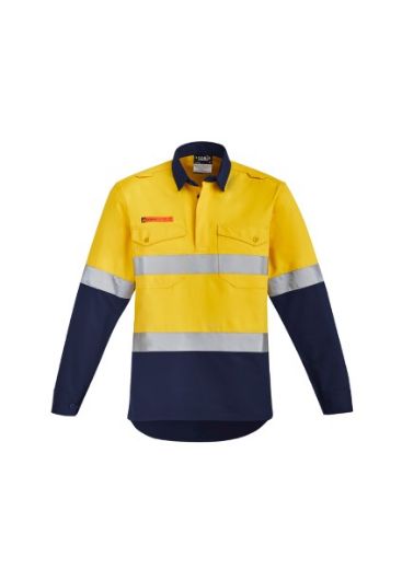 Picture of Syzmik Flame Resistant Shirt Closed Front with Reflective Tape Metatech HRC2, ATPV 9.1cal