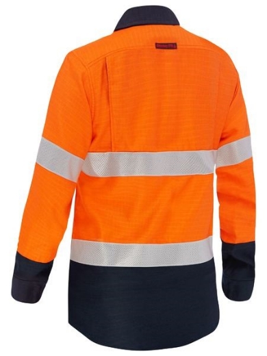 Picture of Bisley Ladies Apex 185 Hi Vis Ripstop Vented FR Shirt PPE2 ATPV 8.5