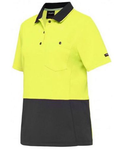 Picture of King Gee Ladies Hyperfreeze Workcool Polo Shirt Short Sleeve