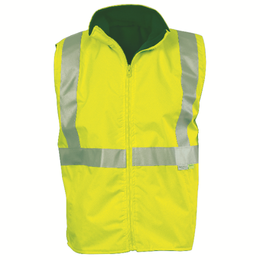 Picture of DNC Reversable Vest Polyester PU with Reflective Tape Polar Fleece Inner