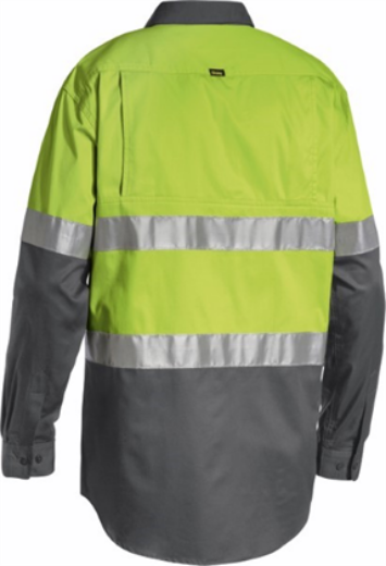 Picture of Bisley Cool Lightweight Shirt Long Sleeve 2 Hoop Reflective Tape