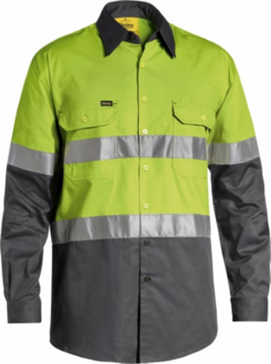 Picture of Bisley Cool Lightweight Shirt Long Sleeve 2 Hoop Reflective Tape