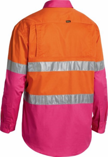 Picture of Bisley Cool Lightweight Shirt Long Sleeve 2 Hoop Reflective Tape