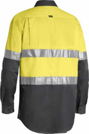 Picture of Bisley Cool Lightweight Shirt Long Sleeve 2 Hoop Reflective Tape