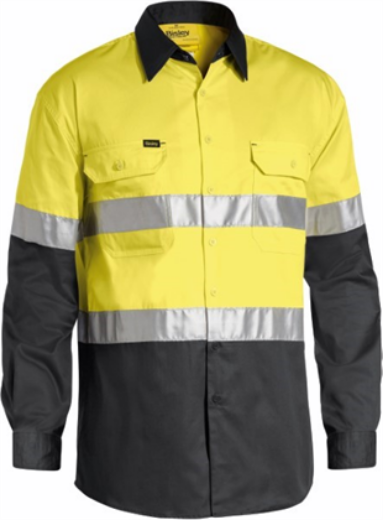 Picture of Bisley Cool Lightweight Shirt Long Sleeve 2 Hoop Reflective Tape