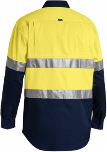 Picture of Bisley Cool Lightweight Shirt Long Sleeve 2 Hoop Reflective Tape