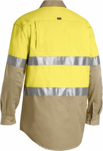 Picture of Bisley Cool Lightweight Shirt Long Sleeve 2 Hoop Reflective Tape
