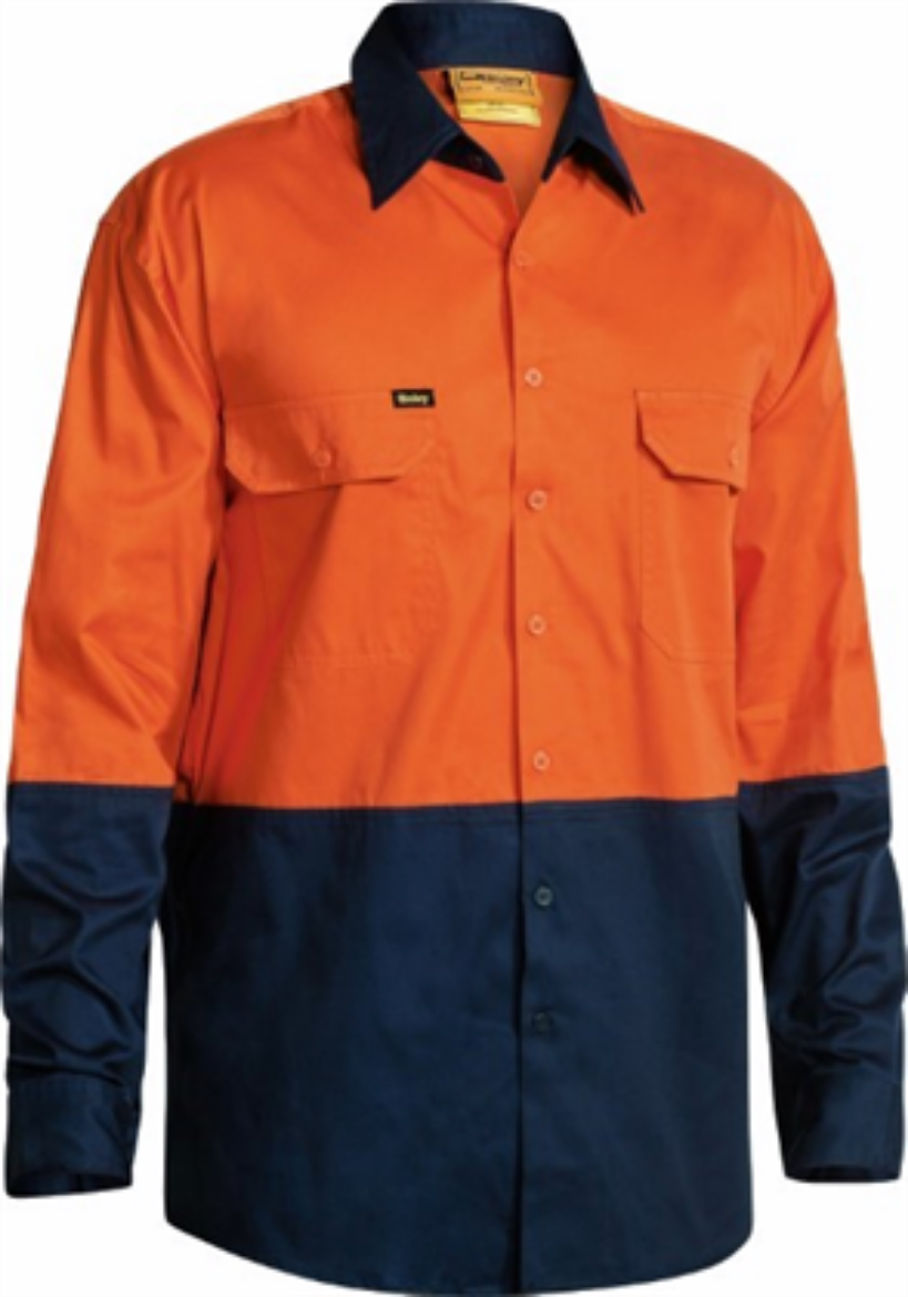 Picture of Bisley Lightweight Cool 2 Tone Drill Shirt with Gussets