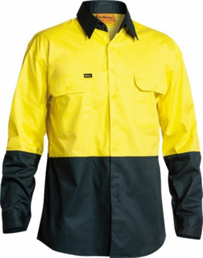 Picture of Bisley Lightweight Cool 2 Tone Drill Shirt with Gussets