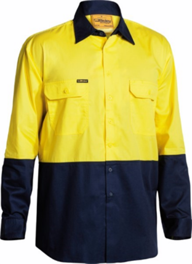 Picture of Bisley Lightweight Cool 2 Tone Drill Shirt with Gussets