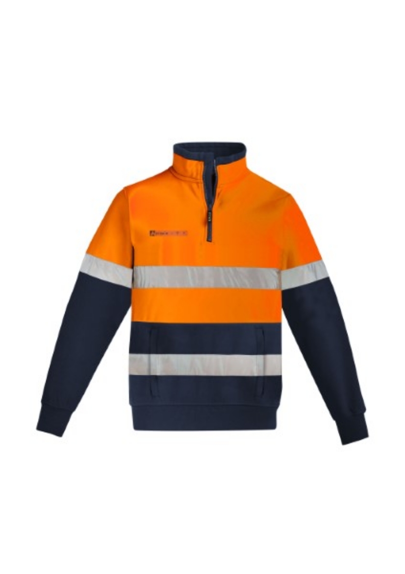 Picture of Syzmik Flame Resistant Arc Rated 1/4 Zip Brushed Fleece Windcheater with Reflective Tape