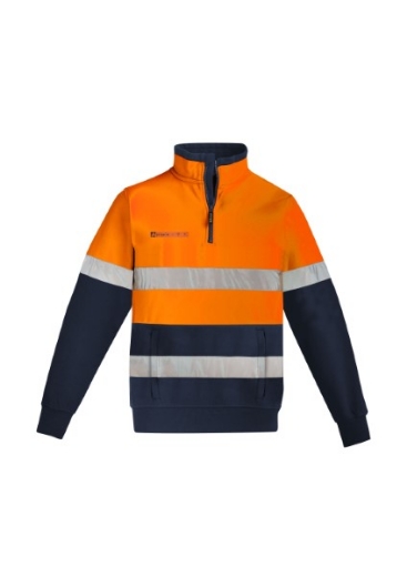 Picture of Syzmik Flame Resistant Arc Rated 1/4 Zip Brushed Fleece Windcheater with Reflective Tape