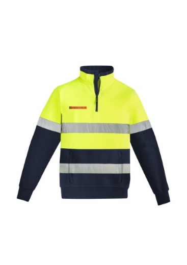Picture of Syzmik Flame Resistant Arc Rated 1/4 Zip Brushed Fleece Windcheater with Reflective Tape