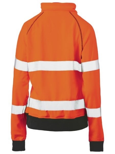 Picture of Bisley Ladies Hi Vis Fleece Jumper with Stretch Reflective Tape