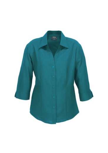 Picture of Biz Collection Ladies Oasis Shirt 3/4 Sleeve 100% breathable comfortcool polyester
