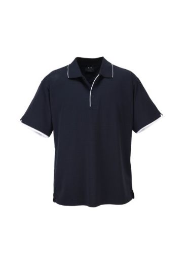 Picture of Biz Collection Mens Elite Polo Shirt Self Check 100% Bizcool breathable polyester
