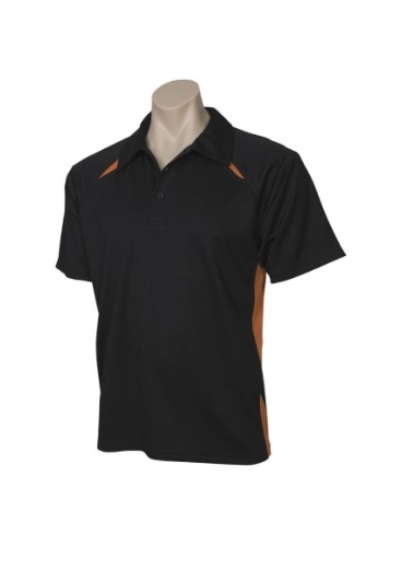 Picture of Biz Collection Mens Splice Polo Shirt 100% Bizcool Breathable Polyester Mesh Knit