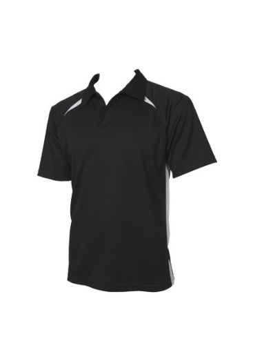 Picture of Biz Collection Mens Splice Polo Shirt 100% Bizcool Breathable Polyester Mesh Knit