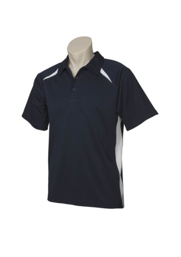 Picture of Biz Collection Mens Splice Polo Shirt 100% Bizcool Breathable Polyester Mesh Knit