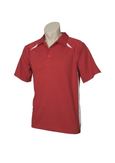 Picture of Biz Collection Mens Splice Polo Shirt 100% Bizcool Breathable Polyester Mesh Knit