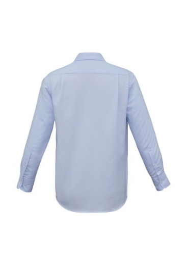 Picture of Biz Collection Mens Luxe Shirt Long Sleeve 100% Cotton mini herringbone