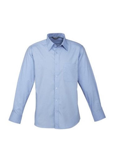 Picture of Biz Collection Mens Base Shirt Long Sleeve 65% Polyester 35% Cotton Poplin